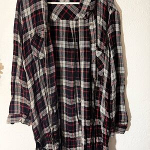 Maurices Black and Red Checkered Top